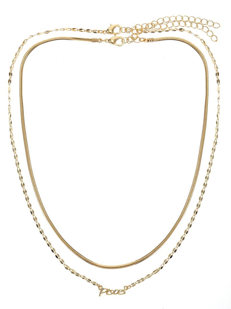 Walmart Saving of  Time and Tru Goldtone Zodiac Necklace Set for Women, 2 Piece Set