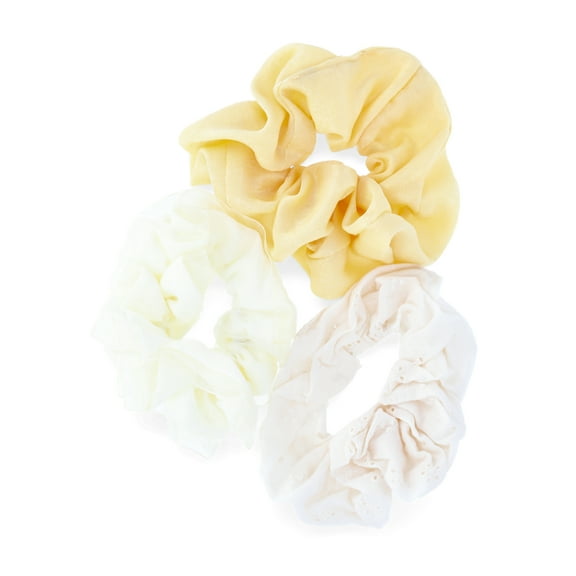 Time and Tru Hair Tie Set, 3-Pack, Yellow