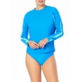 thumbnail image 1 of Time and Tru High Neck Nylon Spandex Rash Guard (Women's), 1 Count, 1 Pack, 1 of 3