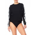 thumbnail image 1 of Time and Tru High Neck Nylon Spandex Rash Guard (Women's), 1 Count, 1 Pack, 1 of 3