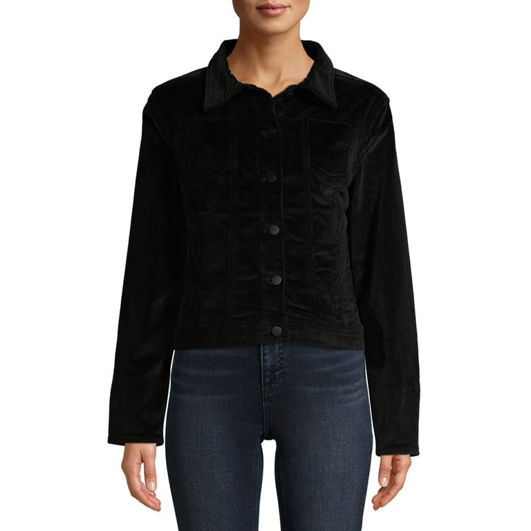 Ladies black corduroy clearance jacket