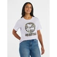 thumbnail image 1 of Time and Tru Women's Woodstock Quilted Graphic Tee with Short Sleeves, Sizes XS-XXXL, 1 of 5