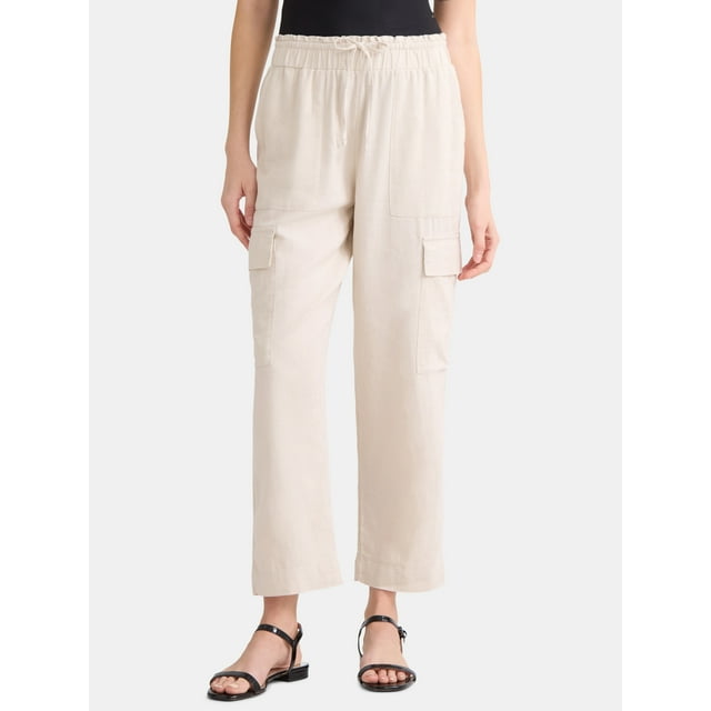 Time and Tru Linen Straight Pant, 27" Inseam, sizes XS-XXXL