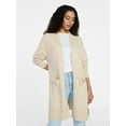thumbnail image 1 of Time and Tru Women's Long Open Front Cardigan Sweater with Long Sleeves, Sizes XS-XXXL, 1 of 6