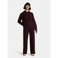 thumbnail image 1 of Time and Tru Women's Cable Knit Hoodie Sweater and Pants Set, 2-Piece, Sizes XS-XXXL, 1 of 4