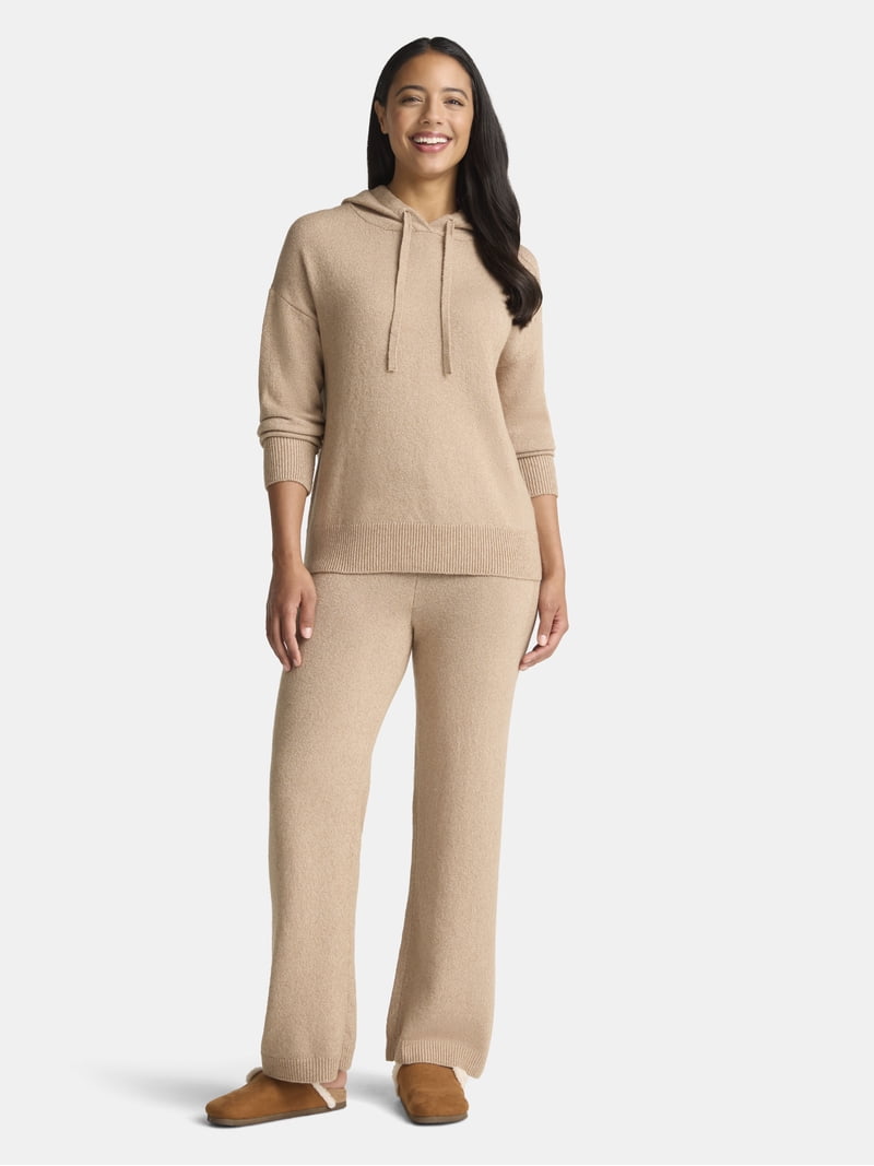 Time and Tru Women's and Women's Plus Sweater Hoodie and Pants Set