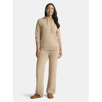 Time and Tru Women's and Women’s Plus Sweater Hoodie and Pants Set, Sizes XS-4X