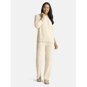 TIME AND TRU Women's and Women’s Plus Sweater Hoodie and Pants Set, Sizes XS-4X