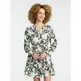 thumbnail image 1 of Time and Tru Women's Mini Shirtdress with Long Sleeves, Sizes XS-XXXL, 1 of 5
