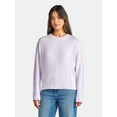 thumbnail image 1 of Time and Tru Women's Reverse Linking Pullover Sweater with Long Sleeves, Midweight, Sizes XS-XXXL, 1 of 5
