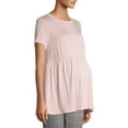 thumbnail image 1 of Time and Tru Maternity Babydoll Short Sleeve T-Shirt, 1 of 6