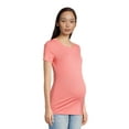 thumbnail image 1 of Time and Tru Maternity Essentials Non Shirred Short Sleeve Tee, Sizes S- XXL, 1 of 6
