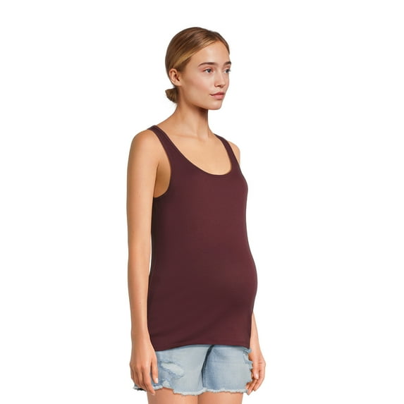 Time and Tru Maternity Essentials Non Shirred Tank, Sizes S-XXL