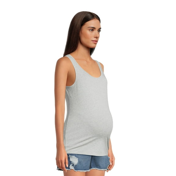Time and Tru Maternity Essentials Non Shirred Tank, Sizes S-XXL