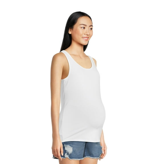 Time and Tru Maternity Essentials Non Shirred Tank, Sizes S-XXL