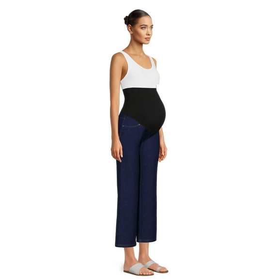Time and Tru Maternity Essentials Straight Leg Jeggings, 27" Inseam, Sizes S-XXL