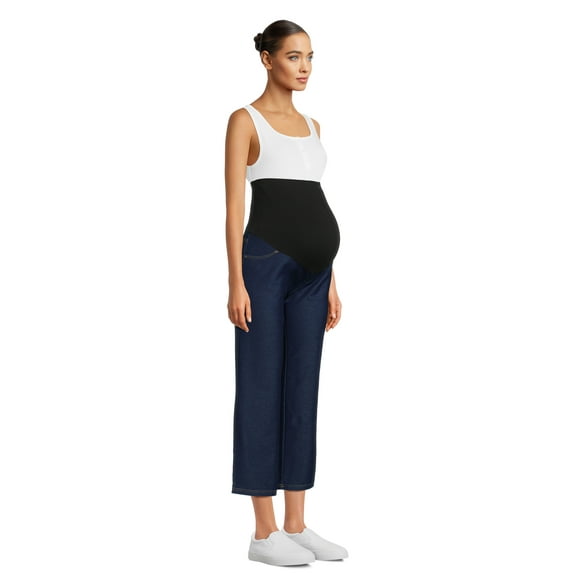 Time and Tru Maternity Essentials Straight Leg Jeggings, 27" Inseam, Sizes S-XXL
