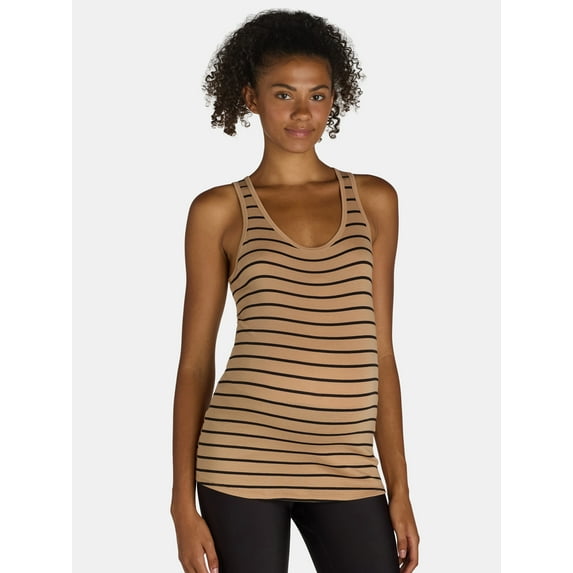 Time and Tru Maternity Essentials Tank Top for Women, Sizes S-XXL