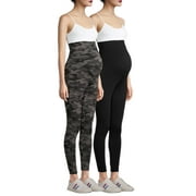 Time and Tru Maternity Leggings with Full Panel, 2-Pack