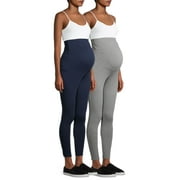 Time and Tru Maternity Leggings with Full Panel, 2-Pack