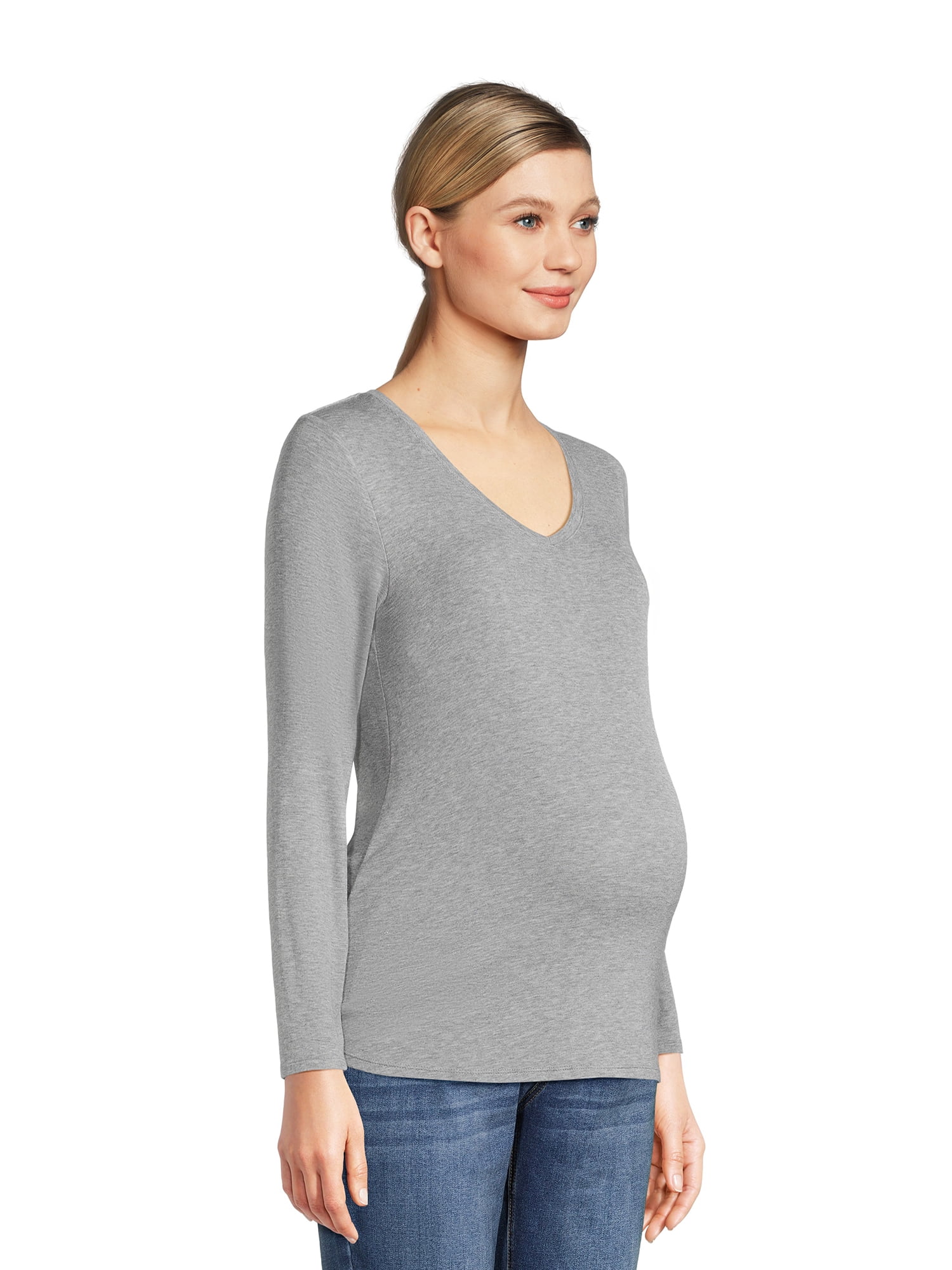 Time and Tru Maternity Long Sleeve T-shirt - Walmart.com