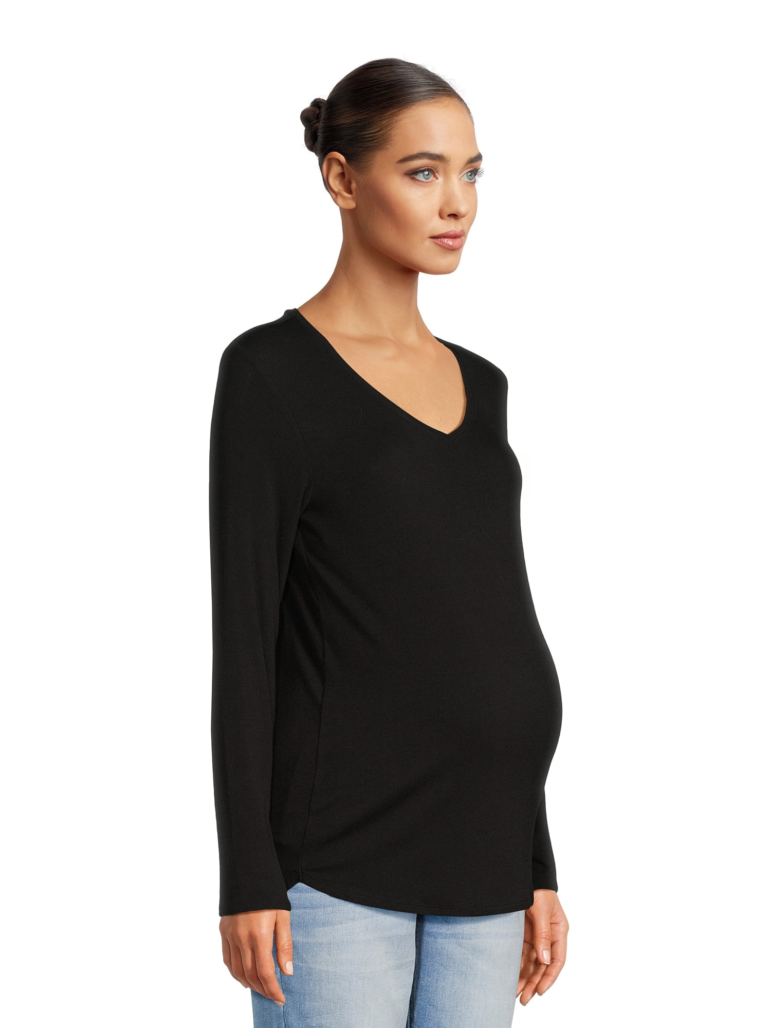 Time and Tru Maternity Long Sleeve T-shirt - Walmart.com