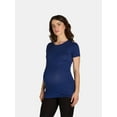 thumbnail image 1 of Time and Tru Maternity Tee with Short Sleeves for Women, Sizes S-XXL, 1 of 5