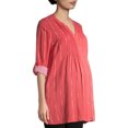 thumbnail image 1 of Time and Tru Maternity Woven Pintuck Blouse, 1 of 5