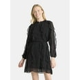 thumbnail image 1 of Time and Tru Women's and Women's Plus Belted Ruffle Mini Dress, Sizes XS-4X, 1 of 5