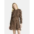 thumbnail image 1 of Time and Tru Women's and Women's Plus Belted Ruffle Mini Dress, Sizes XS-4X, 1 of 4