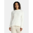 thumbnail image 1 of Time and Tru Women’s and Women’s Plus Mixed Stitch Sweater, Midweight, Sizes XS-4X, 1 of 6