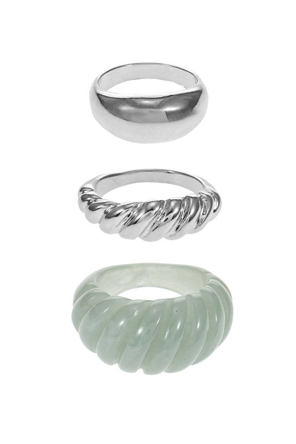 Multicolor Acrylic Ring Set