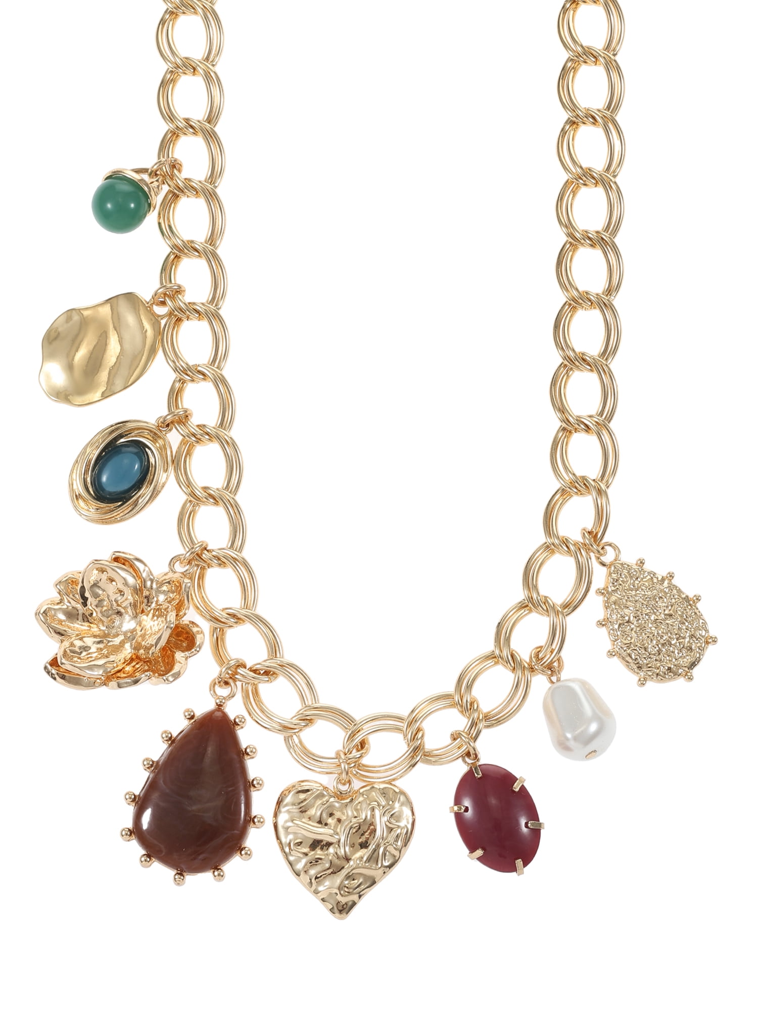 TIME AND TRU Multicolored Charm Necklace, 1 Piece