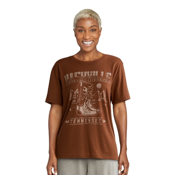Time and Tru Nashville Boots Graphic T-Shirt, Sizes S-XXXL