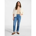 thumbnail image 1 of Time and Tru Women's Cable Knit Cardigan Sweater with Long Sleeves, Lightweight, Sizes XS-XXXL, 1 of 6
