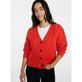 thumbnail image 1 of Time and Tru Women's Cable Knit Cardigan Sweater with Long Sleeves, Lightweight, Sizes XS-XXXL, 1 of 7
