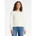 thumbnail image 1 of Time and Tru Women's Crewneck Sweater with Long Sleeves, Sizes XS-XXXL, 1 of 6