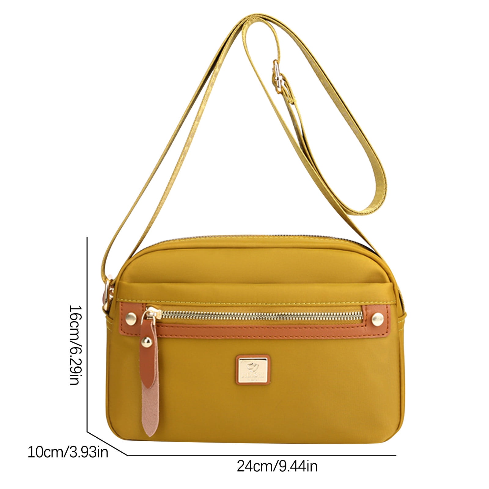 Time and Tru Nylon Crossbody Bag, Lightweight Crossbody Bag With
