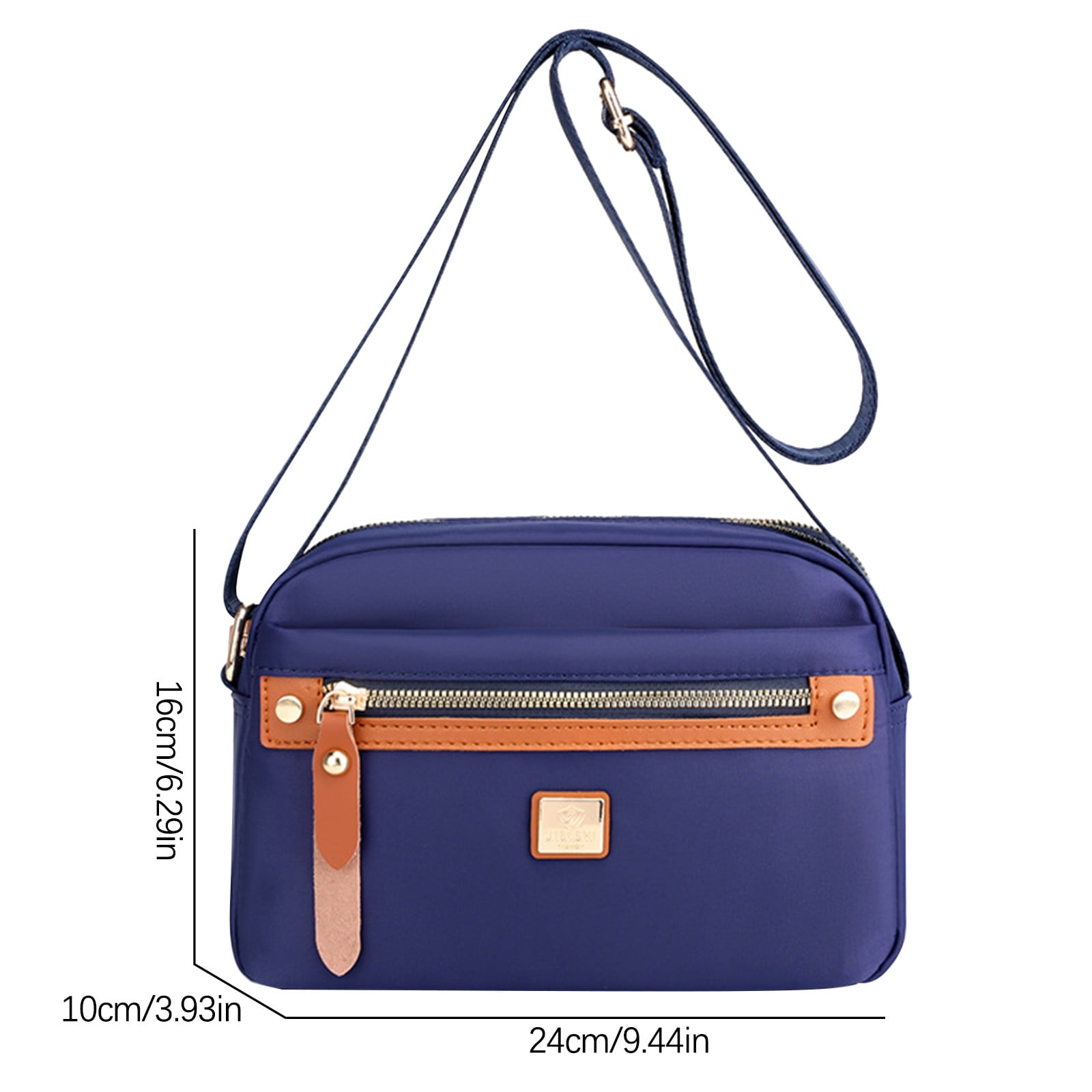 Time and Tru Nylon Crossbody Bag, Lightweight Crossbody Bag With Multiple Pockets And One
