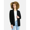 thumbnail image 1 of Time and Tru Women's and Women’s Plus Open Front Cardigan Sweater with Long Sleeves, Lightweight, Sizes XS-4X, 1 of 6