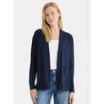thumbnail image 1 of Time and Tru Women's and Women's Plus Open Front Cardigan Sweater, Sizes XS-4X, 1 of 5
