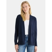 Time and Tru Women's and Women's Plus Open Front Cardigan Sweater, Sizes XS-4X