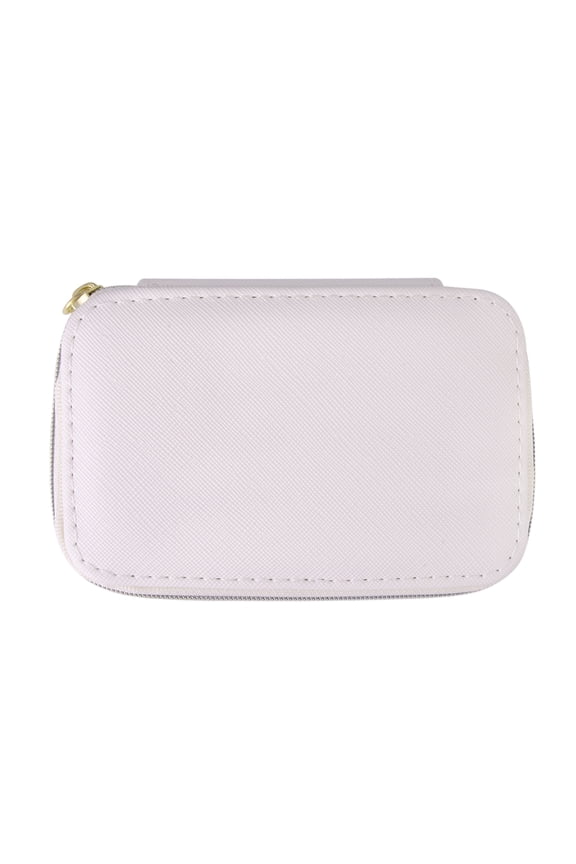 Oval Ivory Metal Bar Zipper Pull Jewelry Organizer