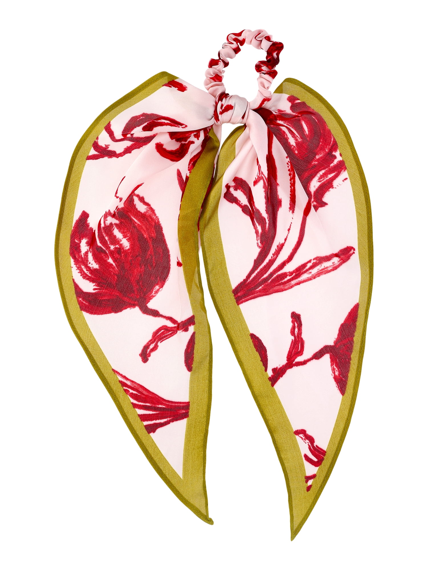 Time and Tru Women's Print Pony Scarf Hair Accessory, Blush