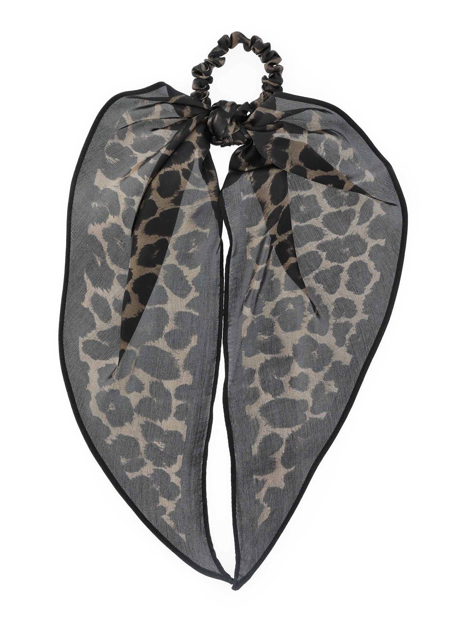 Time and Tru Women's Print Pony Scarf Hair Accessory, Olive