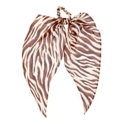 Time and Tru Womens Print Pony Scarf Hair Accessory, Tan