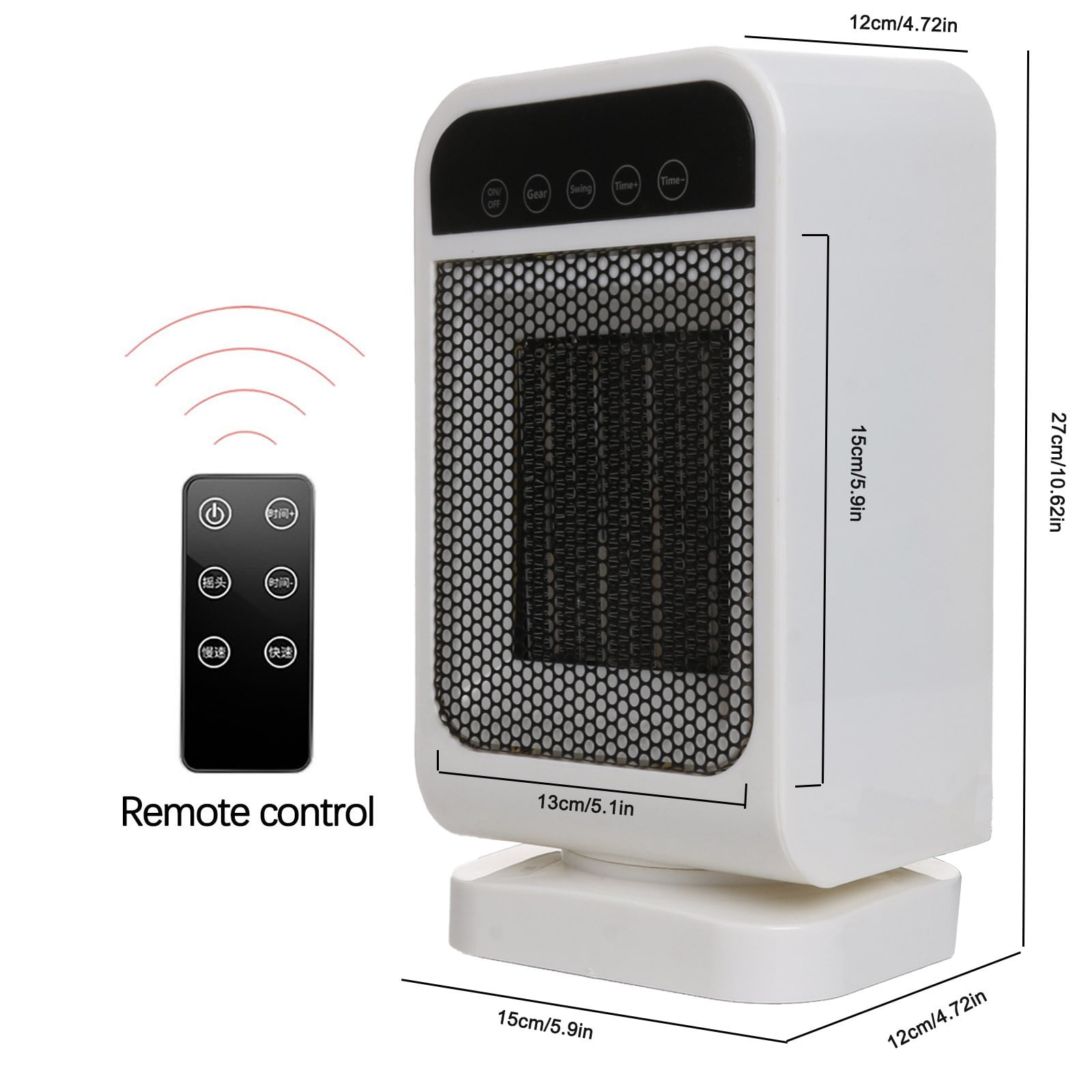 Time and Tru Portable Electric Heaters Space Warmer Fan Blower Radiator