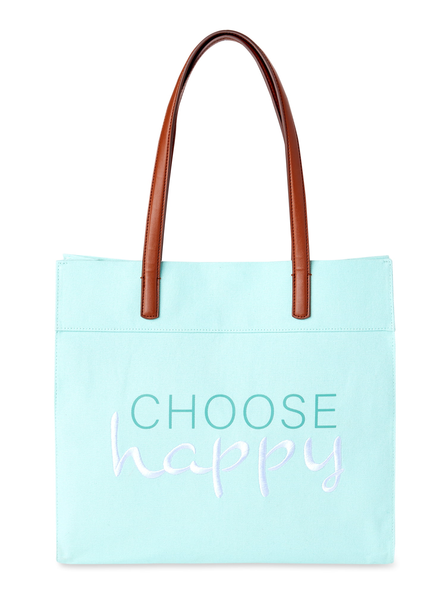 Time and Tru Positive Vibes Tote - Walmart.com
