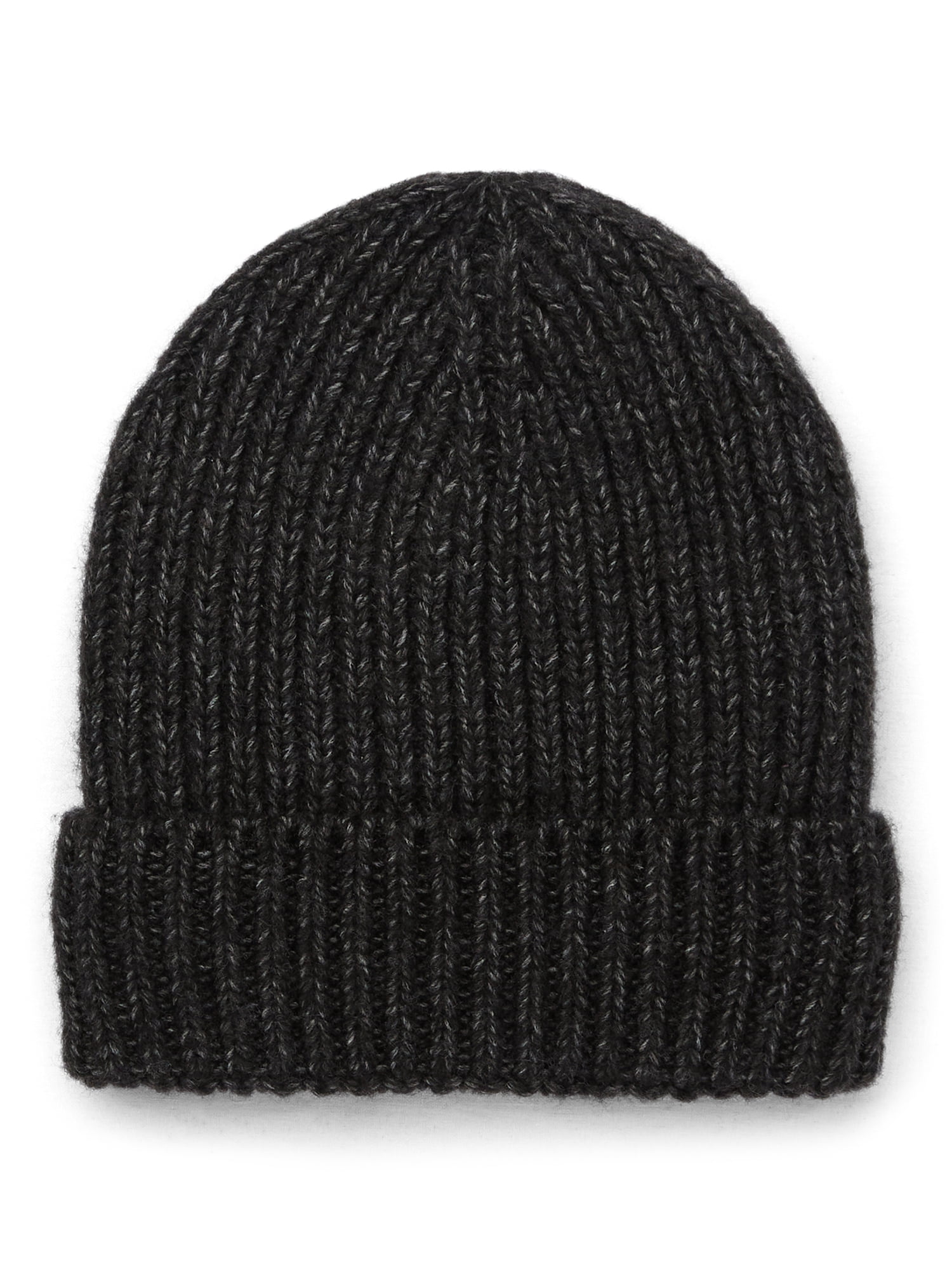 Time and Tru Women's Rib Winter Beanie, Black Combo