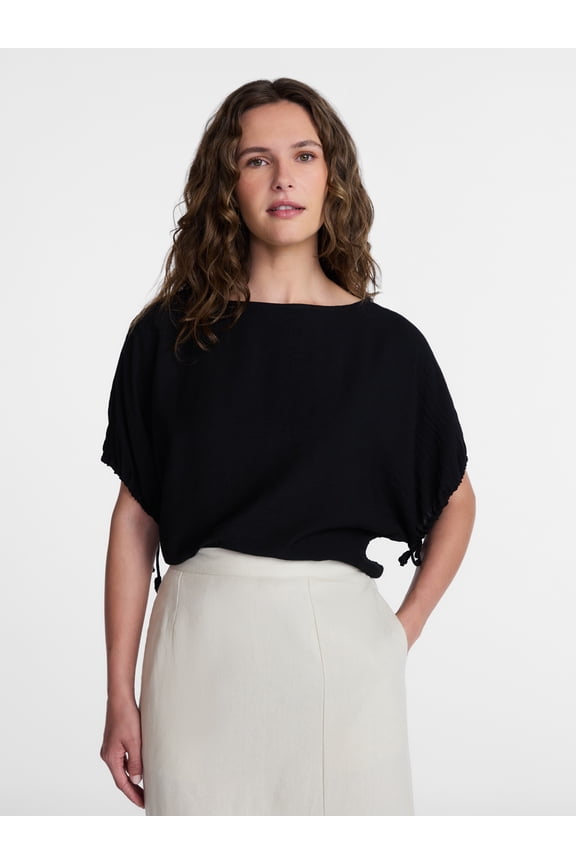 Women's Boatneck Top with Dolman Sleeves, Sizes XS-XXXL